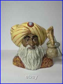 The Snake Charmer Royal Doulton D6912 Large Character Toby Jug Mug 1991 with COA