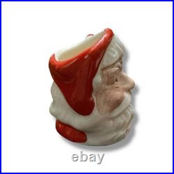 Tiny Royal Doulton Santa Claus Face Mug Candy Cane Toby Miniature 6980