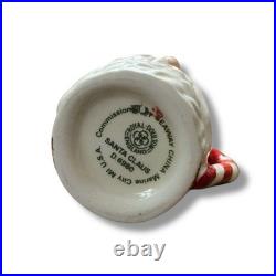Tiny Royal Doulton Santa Claus Face Mug Candy Cane Toby Miniature 6980