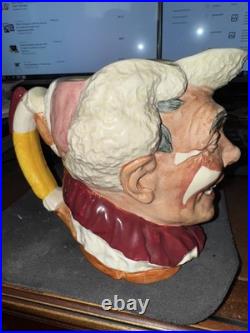 Toby Character Jug, The Clown, #D6322, 1950, Royal Doulton, Large 6 RD-1 RARE