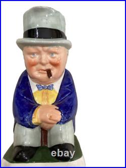 Two Large Winston Churchill Character Toby Jug s 9 Royal Doulton & Spode