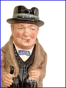 Two Large Winston Churchill Character Toby Jug s 9 Royal Doulton & Spode