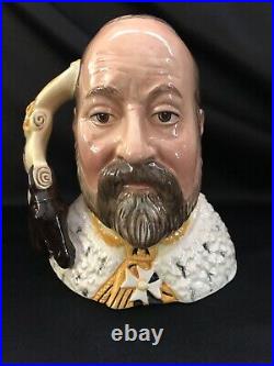 VINTAGE ROYAL DOULTON EDWARD VII D7154 Large Toby Character Jug LTD ED 132/1000