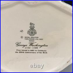 VTG 1982 Royal Doulton Character Jug GEORGE WASHINGTON D6669 250th BIRTHDAY 7.5