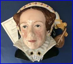 VTG 2003 Royal Doulton Classics QUEEN MARY I Character Jug D7188 withCOA 7 1/2