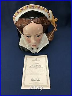 VTG 2003 Royal Doulton Classics QUEEN MARY I Character Jug D7188 withCOA 7 1/2