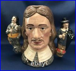 VTG Royal Doulton Character Jug OLIVER CROMWELL D6968-Dbl Handle COA 409/2500