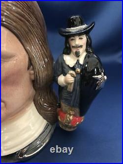 VTG Royal Doulton Character Jug OLIVER CROMWELL D6968-Dbl Handle COA 409/2500