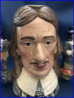 VTG Royal Doulton Character Jug OLIVER CROMWELL D6968-Dbl Handle COA 409/2500