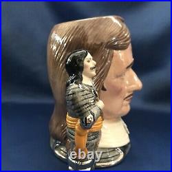 VTG Royal Doulton Character Jug OLIVER CROMWELL D6968-Dbl Handle COA 409/2500