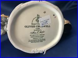 VTG Royal Doulton Character Jug OLIVER CROMWELL D6968-Dbl Handle COA 409/2500