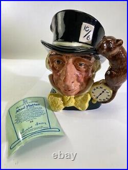 VTG Royal Doulton Character Toby Jug Large Mad Hatter 6748 #88/250 Charity DS69