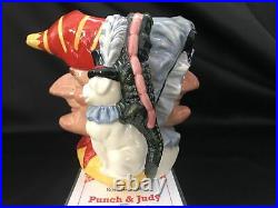 VTG Royal Doulton Character Toby Jug PUNCH & JUDY D6946 withCOA 1261/2500 7 TALL