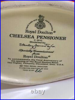 VTG Royal Doulton Chelsea Pensioner D6832 Ltd Ed 66/250 Large Jug Charity DS69