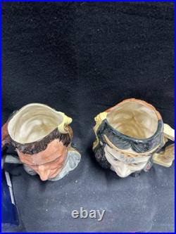VTG Royal Doulton PAIR Two Faced TOBY CHARACTER JUGS Cleopatra, Samson Mugs 7