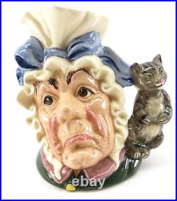 VTG THE COOK AND THE CHESHIRE CAT Royal Doulton D 6842 Large Character Toby Jug