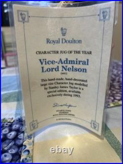 Vice-Admiral Lord Nelson Character Jug of The Year 1993. Mint Condition