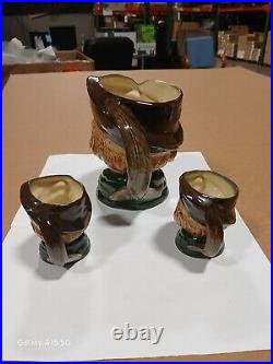 Vintage 1946 Royal Doulton Toby's 1 Large & 2 Medium Robin Hood