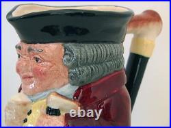 Vintage 1965 ROYAL DOULTON 6.25 Jolly Toby n Blue CHARACTER JUG Mint Condition