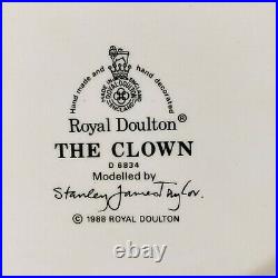 Vintage 1988 Royal Doulton The Clown Large Limited Ed #454 Toby Mug Jug D6834