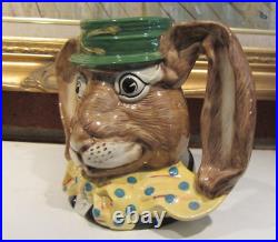 Vintage 1988 Royal Doulton The March Hare D6776 Character Toby Jug 5-7/8 Tall