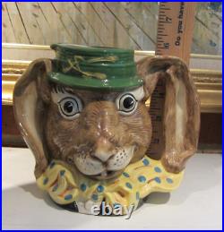 Vintage 1988 Royal Doulton The March Hare D6776 Character Toby Jug 5-7/8 Tall