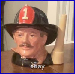 Vintage Large Royal Doulton Toby Mug. The Fireman. D6697 1982. 7 Tall