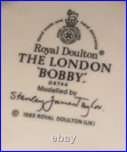 Vintage Large Royal Doulton Toby Mug. The London Bobby. D6744 1985. 7 Tall