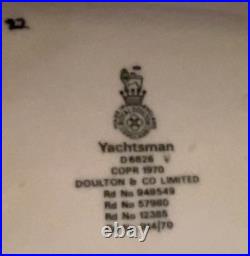 Vintage Large Royal Doulton Toby Mug. Yachman. D6626 1970. 8 Tall. Rare