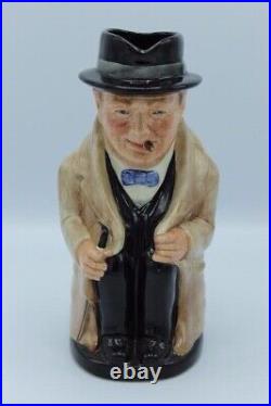 Vintage Large Winston Churchill Character Toby Mug Jug