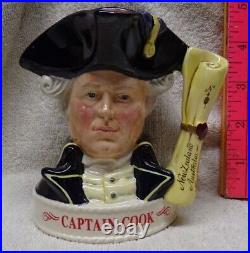 Vintage ROYAL DOULTON Captain Cook LIQUOR JUG w BEAM Label- hard to find