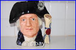 Vintage Royal Doulton 1982 Large Toby Jug Character George Washington D 6669