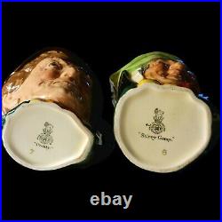 Vintage Royal Doulton 3 Character Toby Jug Paddy & Sairey Gamp Lot