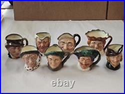 Vintage Royal Doulton 3 Toby Mug Pitchers Lot Of 8 All In Amazing Condition