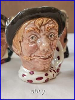 Vintage Royal Doulton 3 Toby Mug Pitchers Lot Of 8 All In Amazing Condition