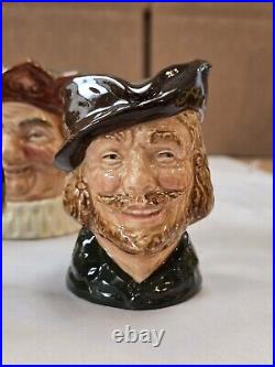 Vintage Royal Doulton 3 Toby Mug Pitchers Lot Of 8 All In Amazing Condition