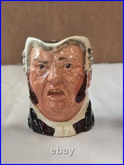 Vintage Royal Doulton 3 Toby Mug Pitchers Lot Of 8 All In Amazing Condition
