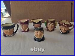Vintage Royal Doulton 3 Toby Mugs Lot Of 6 With A Stamp