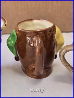 Vintage Royal Doulton 3 Toby Mugs Lot Of 6 With A Stamp