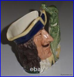 Vintage Royal Doulton Character Jug Capt. Hook #D6601 Small 4 Size 1964 GIFT