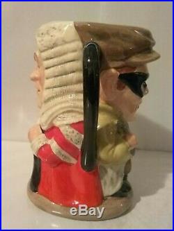 Vintage Royal Doulton Character Toby Jug The Judge And Thief D6988 5 1995-1998