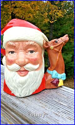 Vintage Royal Doulton D6675 Santa Claus Toby Mug/jug Reindeer Handle 1982