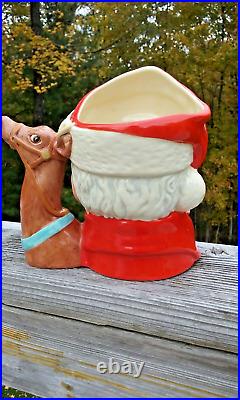 Vintage Royal Doulton D6675 Santa Claus Toby Mug/jug Reindeer Handle 1982