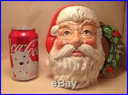 Vintage Royal Doulton Large SANTA CLAUS D6794 Wreath Handle Character Toby Jug