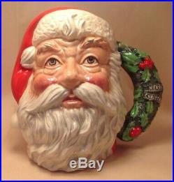 Vintage Royal Doulton Large SANTA CLAUS D6794 Wreath Handle Character Toby Jug