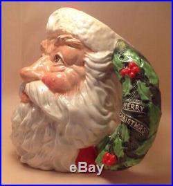 Vintage Royal Doulton Large SANTA CLAUS D6794 Wreath Handle Character Toby Jug