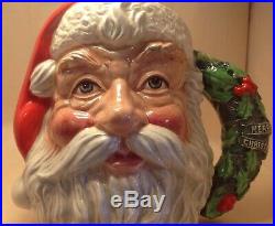 Vintage Royal Doulton Large SANTA CLAUS D6794 Wreath Handle Character Toby Jug