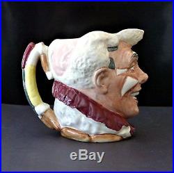 Vintage Royal Doulton Large Toby Character Jug The Clown withwhite hair Rare