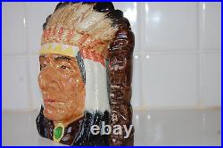 Vintage Royal Doulton Large Toby Jug Character North American Indian D 6611