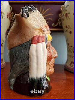 Vintage Royal Doulton Large Toby Jug Character North American Indian D 6611